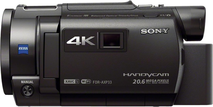 Actual product image Sony FDR AXP33 4K Handycam with integrated projector (8.29 Mpx, 25p, 10 x)