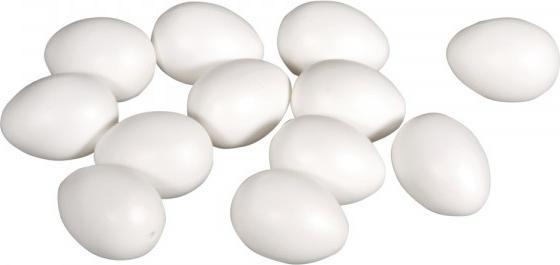 False OEufs en plastique, 10cm ø, 4 pièces (4 x)