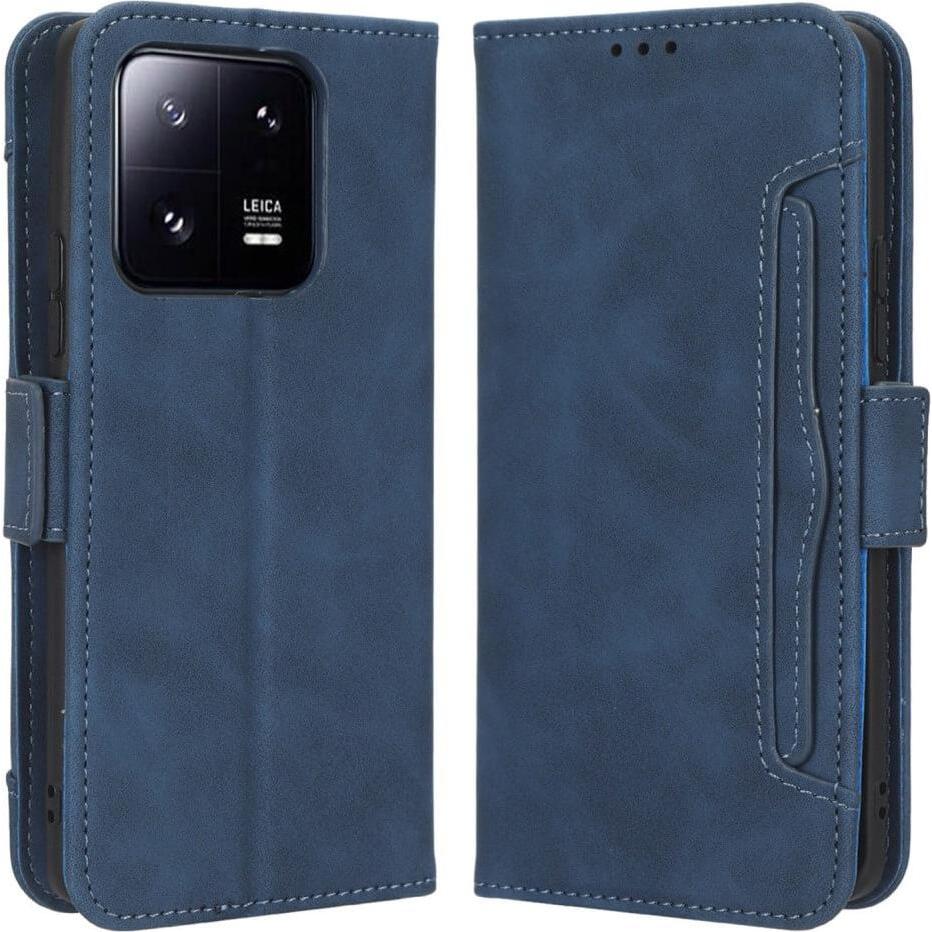 Cover-Discount Xiaomi 13 - Etui mit vielen Kartenfächer blau (Xiaomi 13), Smartphone Hülle, Blau