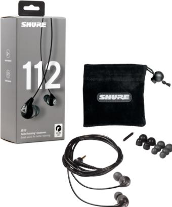 Actual product image Shure In-ear headphones SE112-GR-EFS Grey Black (NC, Cable)