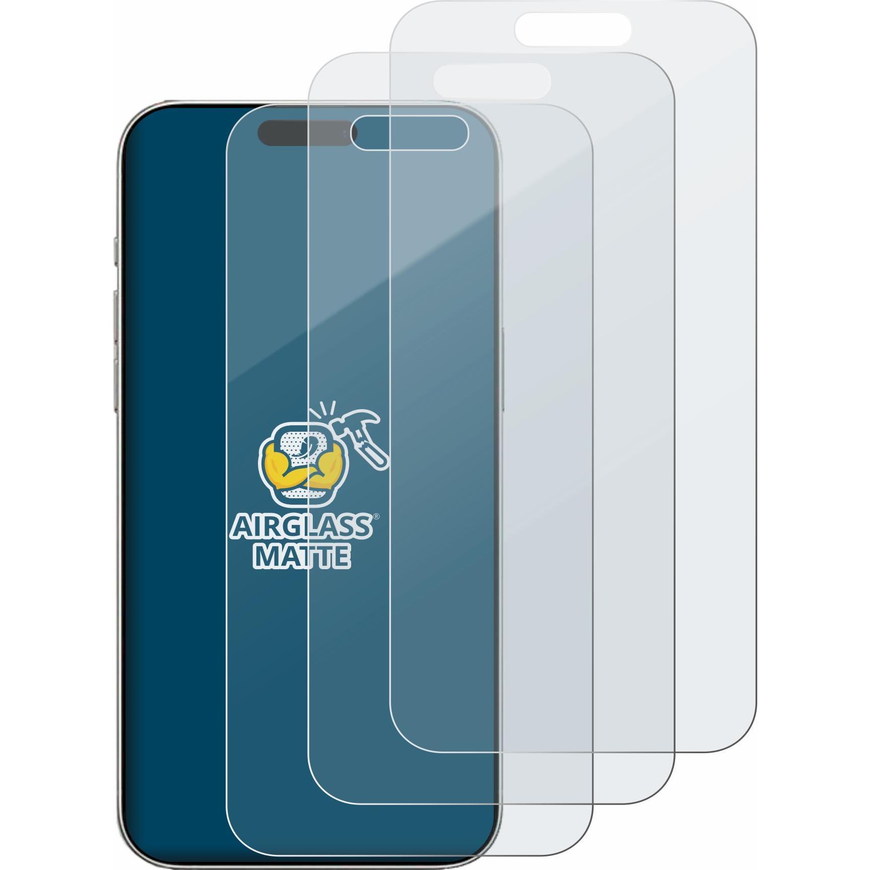 Thumbnail - BROTECT Schutzglas Schutzfolie Glas Folie Displayschutz matt (3 Stück, Apple iPhone 16), Smartphone Schutzfolie, Grau