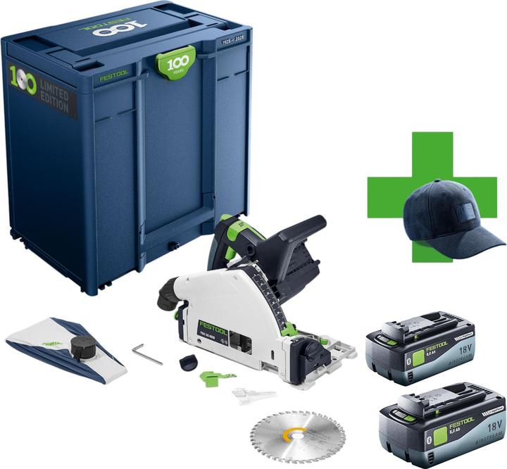 Actual product image Festool TSC 55 KEB-Basic 100Y Limited Edition Akku Tauchsäge 18 / 36 V ( 2x 18 V ) 160 mm Brushless