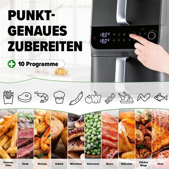 Actual product image Gourmetmaxx FryUp Dual Chamber Air Fryer