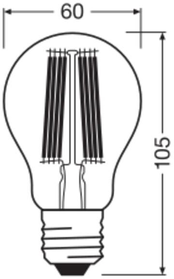 Immagine prodotto Osram LED-Lampe Classic, dimmbar, E27, 7,2 W, 2700 K, EEK: A, 1521 lm, warmweiss (E27, 7.20 W, 1521 lm, 6 x, A)