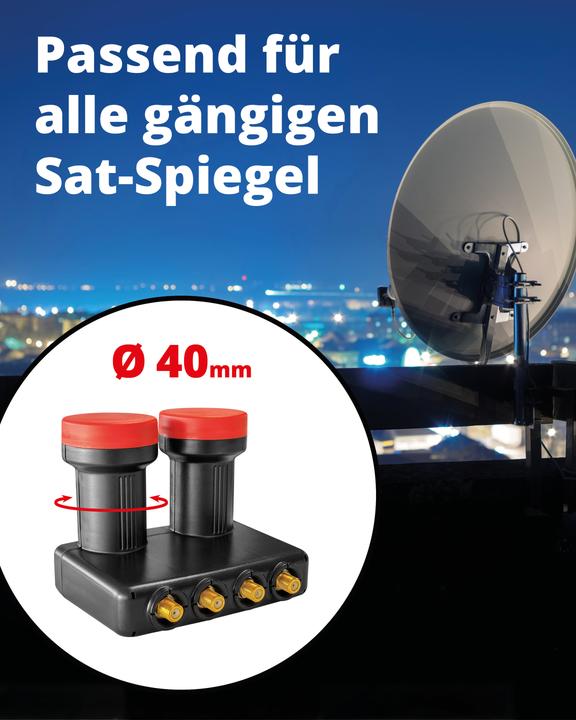 Immagine prodotto Megasat Convertitore d'antenna satellitare Diavolo (Quad LNB, 40mm)