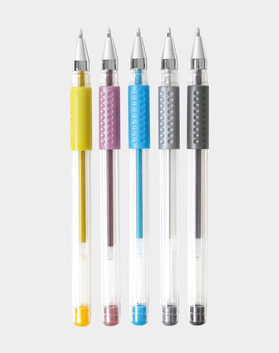 Immagine prodotto I Am Creative Set di penne gel, metallizzate, 5 pz. (Rosa scuro, Antracite, Oro, Argento, Blu, 5 x)
