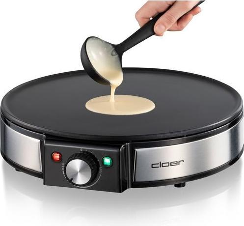 Image du produit Cloer 6630 Crêpière 2 crêpe(s), acier inoxydable