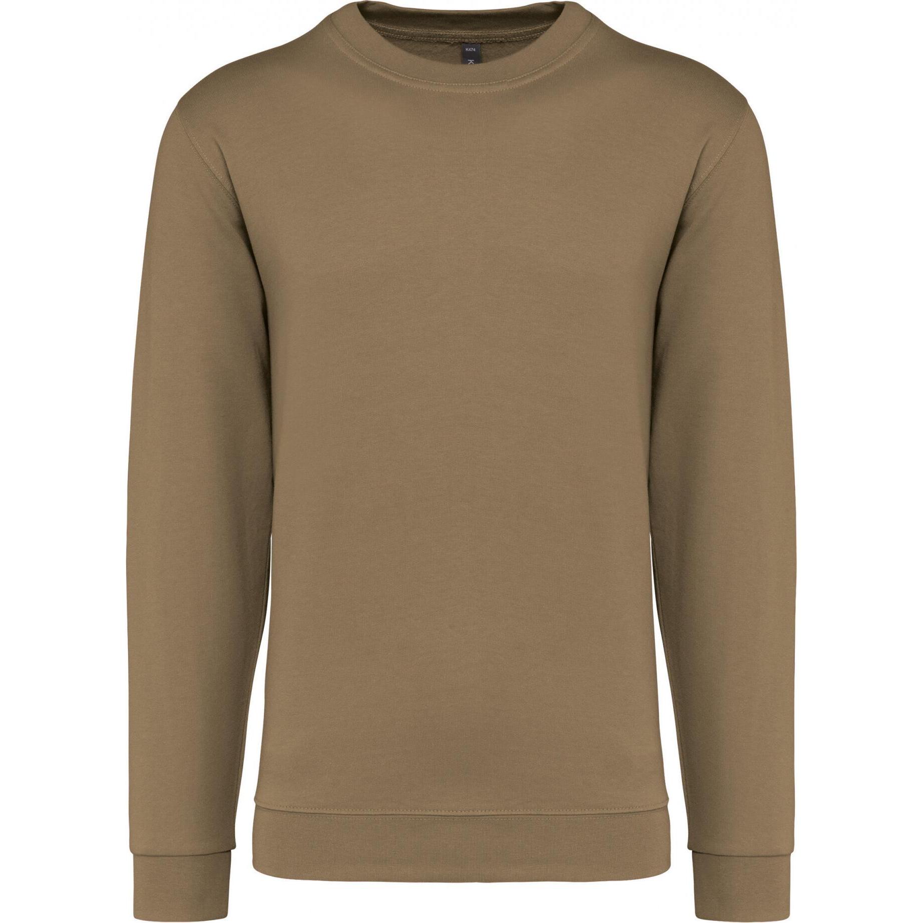 Kariban, Pullover, Sweatshirt mit Rundhalsausschnitt, Braun, (S)
