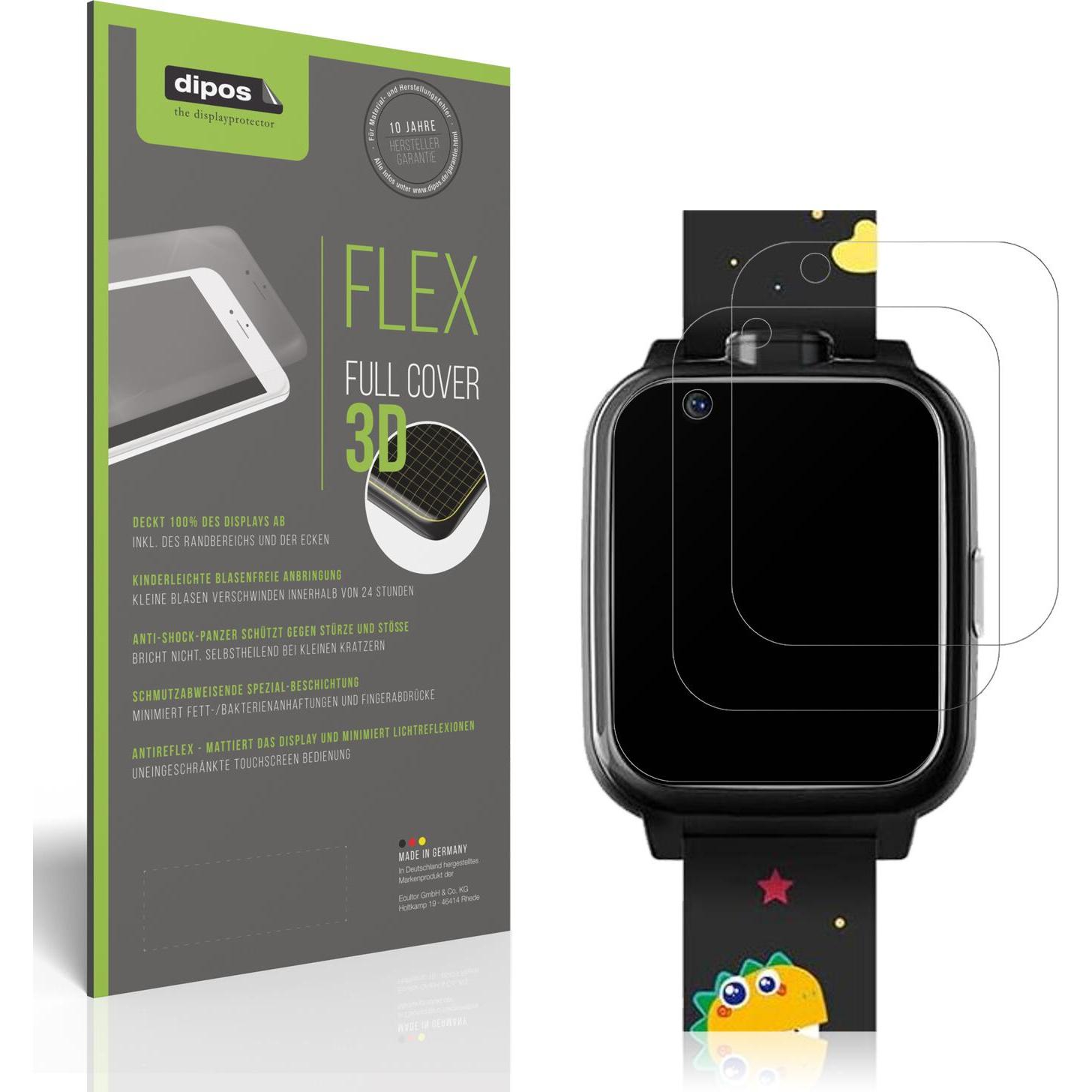 Dipos Full Cover Schutzfolie Matt, Smartwatch Schutzfolie, Transparent