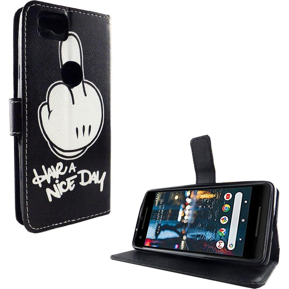 Thumbnail - König Design Hülle Handy Schutz für Google Pixel 2 Case Cover Tasche Wallet Etui Handyhülle (Google Pixel 2), Smartphone...