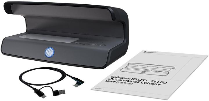 Actual product image Safescan 75 LED UV/Weissl Prüfgerät Währungen, Pässe Schwarz (Bill validator)