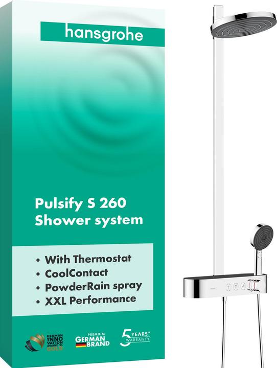 Produktbild hansgrohe Showerpipe 260 2jet mit ShowerTablet Select 400 : Farbe - Chrom