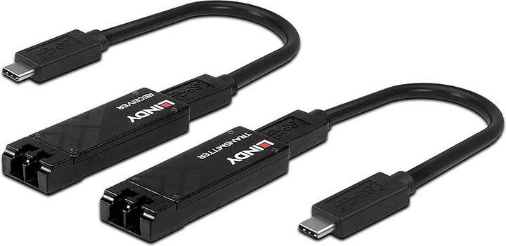 Actual product image Lindy Fibre Optic USB 3.2 Type C Extender (0.02 m)