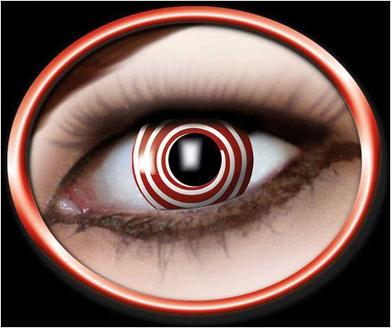 Image du produit Fantasy Eyes Lentilles de contact spirale rouge (rouge/blanc)