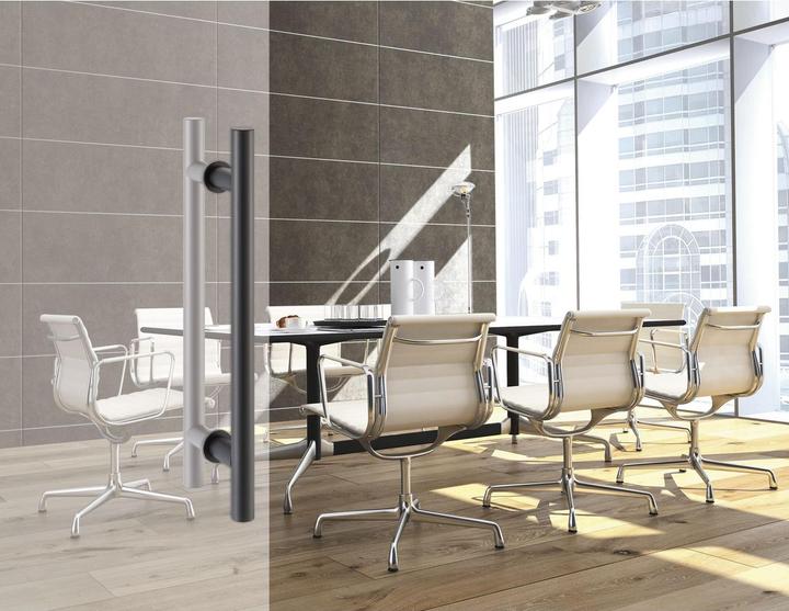 Image du produit Kws Poignée de porte 8142, longueur 350 mm, aluminium effet inox (Poignée de porte)