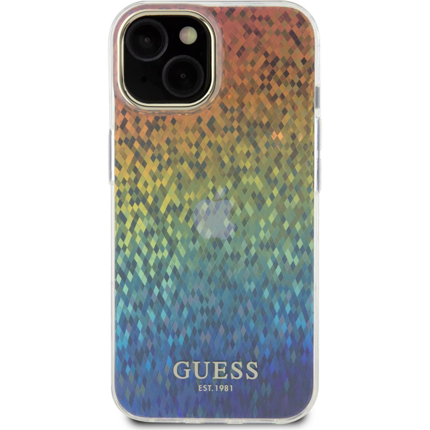 Thumbnail - Guess GUHCP15SHDECMI iPhone 15 6.1" wielokolorowy hardcase IML Faceted Mirror Disco Iridescent (Apple iPhone 15), Smartp...