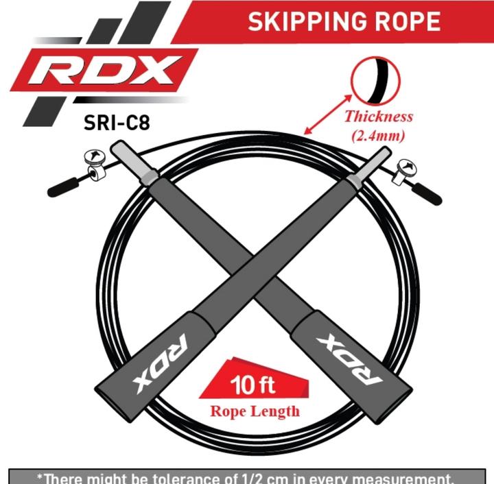 Actual product image Rdx Skipping Rope Iron C8 Yellow (304 cm)