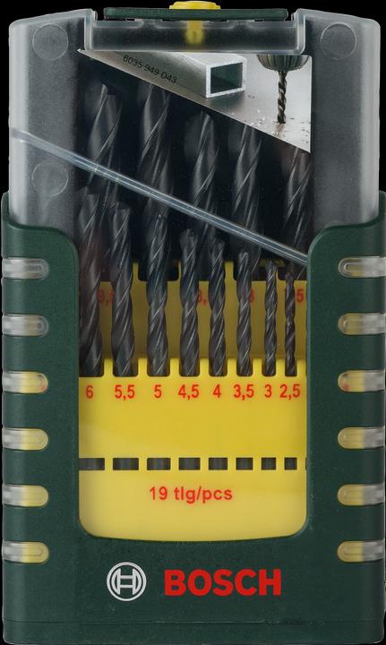Produktbild Bosch Professional Zubehör 19-teiliges HSS-R-Metallbohrer-Set (1, 1.5, 2, 2.5, 3, 3.5, 4, 4.5, 5, 5.5, 6, 6.5, 7, 7.5, 8, 8.5, 9, 9.5, 10 mm)