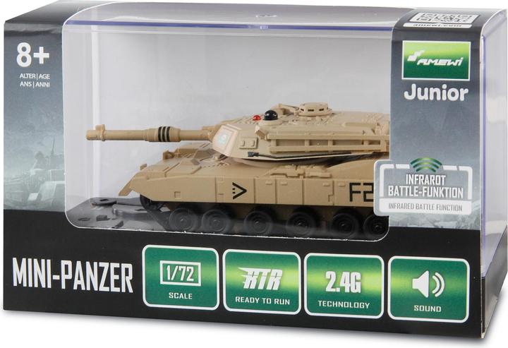 Produktbild Amewi Abrams Mini-Panzer mit IR-Battle-Funktion 1:72 RTR (RTR Ready-to-Run)