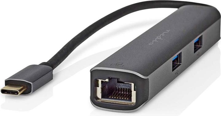 Produktbild Nedis USB Multi-Port Adapter USB 3.2 Gen 1, USB-C™ Male, HDMI™ Female, RJ45 Female, 3x USB-A Female (USB-C, 5 Ports)