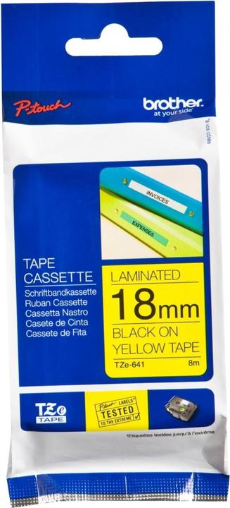 Actual product image Brother Tze641 Label Making Tape (2.50 cm, Yellow)