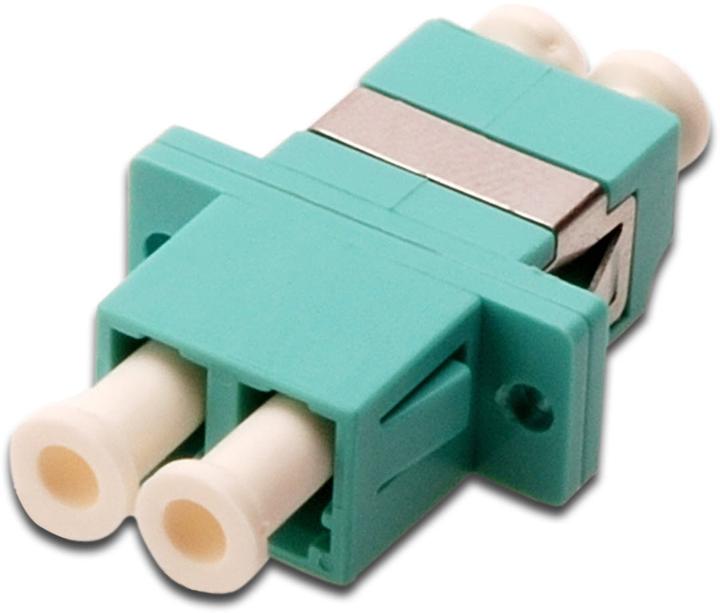 Digitus LC / LC Duplex Kupplung Farbe aqua Zirkonia Keramikhülse Kunststoffgehäuse Multimode inkl. Schrauben (Netzwerk Kupplung)