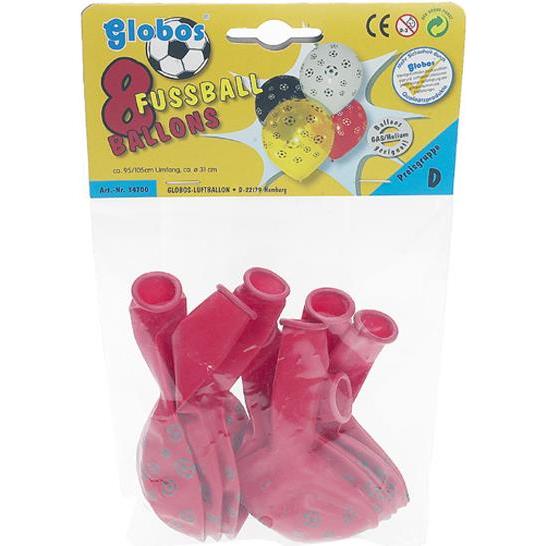 Globos Europe Pallone da calcio rosso 8 pezzi