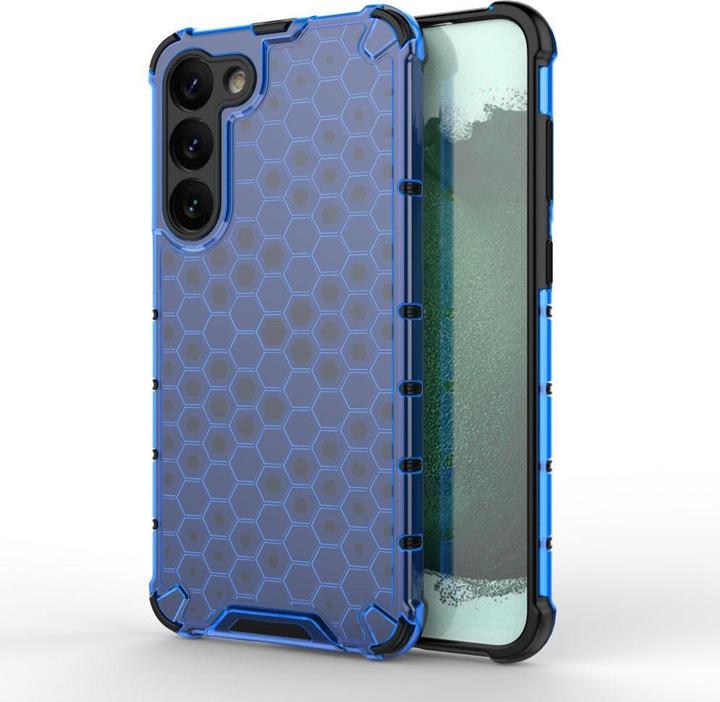 Actual product image Hurtel Honeycomb case for Samsung Galaxy S23+ armored hybrid cover blue (Samsung Galaxy S23+)
