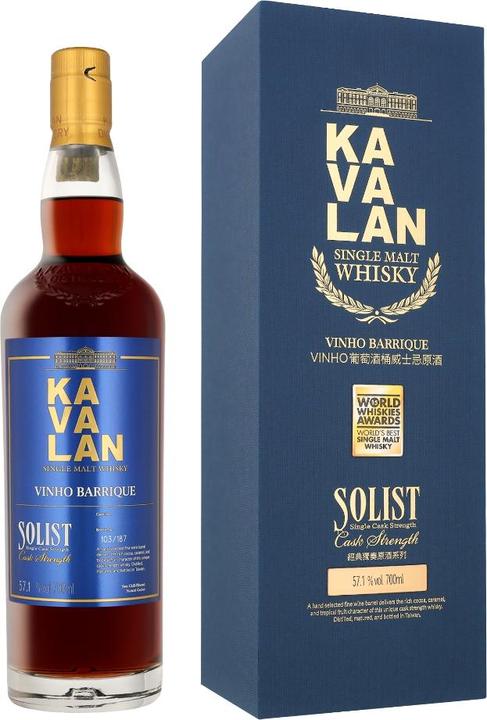 Image du produit Kavalan Single Malt Solist Vinho Barrique Cask Strength (Single Malt, 1 x 70 cl)