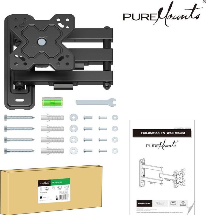 Image du produit PureMounts Halterung PM-FM14-100 (Mur)