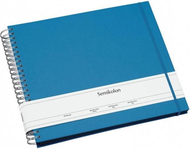 Productafbeelding Semikolon Fotoalbum Maxi Mucho 34,5 x 30 cm Blauw, zwarte pagina's (10 x 15 cm, 9 x 13 cm)