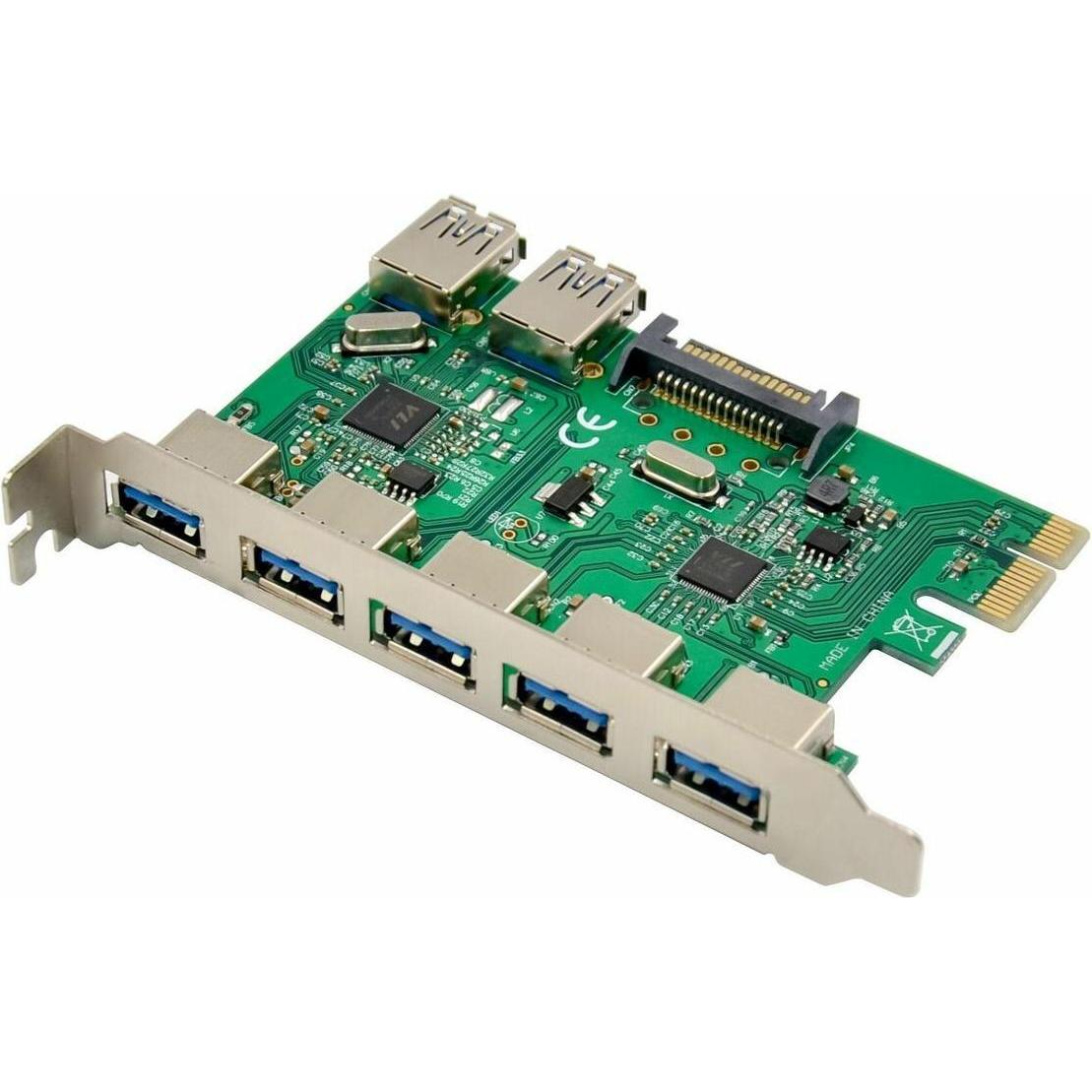 Thumbnail - MicroConnect 7 port USB 3.0 PCIe card, Kontrollerkarte