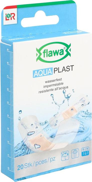Actual product image Flawa Aqua Plast plaster strips waterproof 2 sizes 20 pcs (20 x)