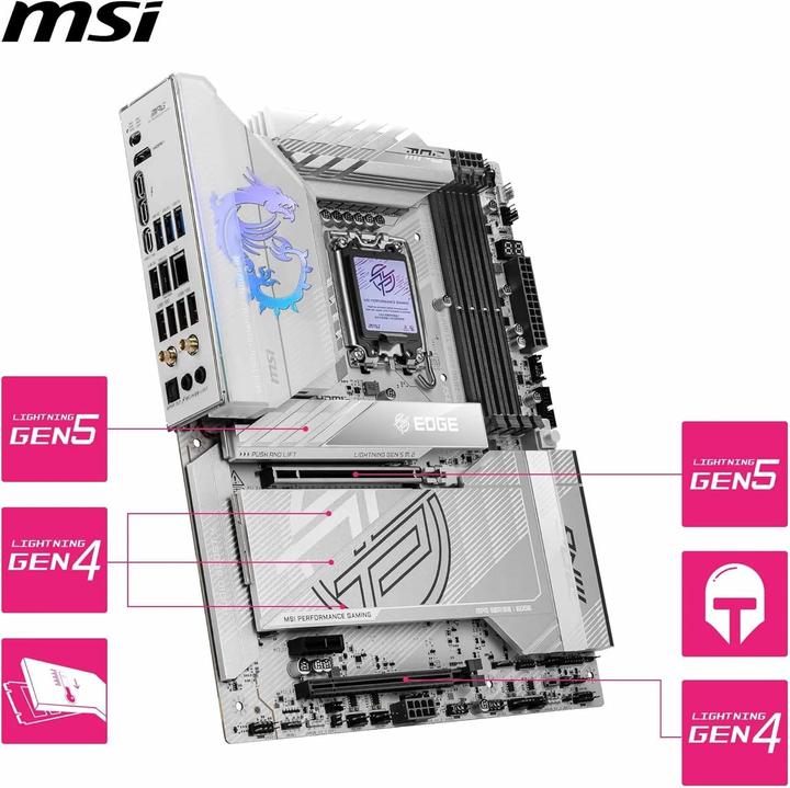 Productafbeelding MSI MPG Z890 EDGE TI WiFi (LGA 1851, Intel Z890, ATX)