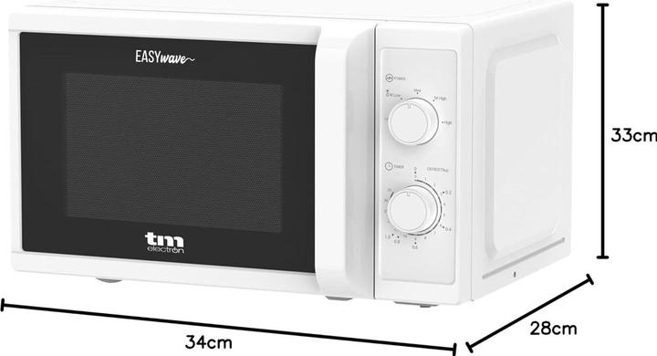 Produktbild TM Electron Mikrowelle mit Grill Weiss 700 W 20 L (20 l)