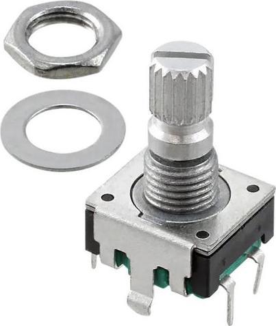 Immagine prodotto Bourns Inkrementale Drehgeber 18 PPR 5V 60min-1 Panelmontage IP40 Printstifte PEC11R