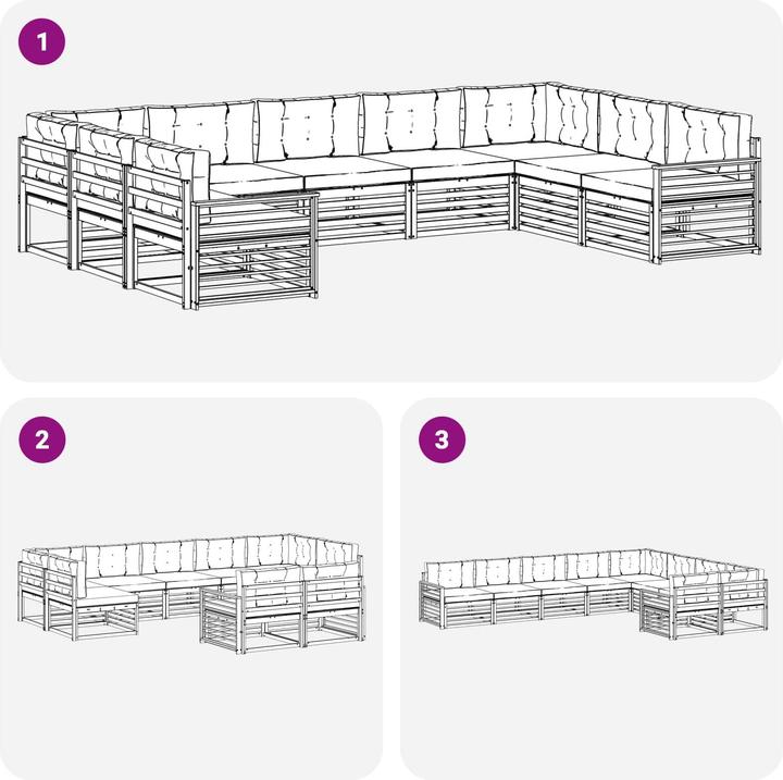 Produktbild vidaXL Outdoor-Sofa