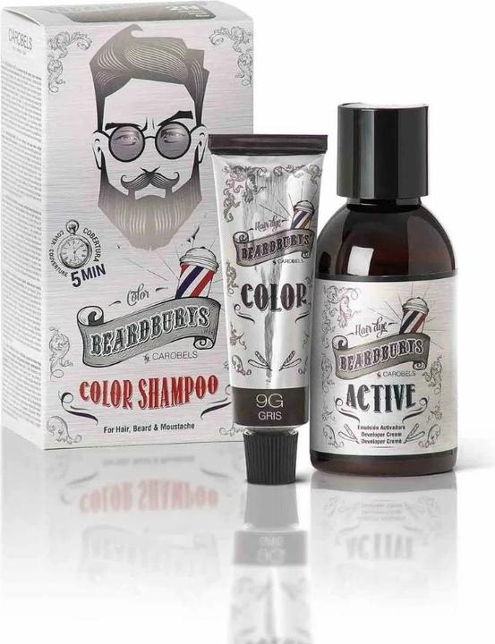 Produktbild Beardburys Color Shampoo 9G Grey (Flüssiges Shampoo)