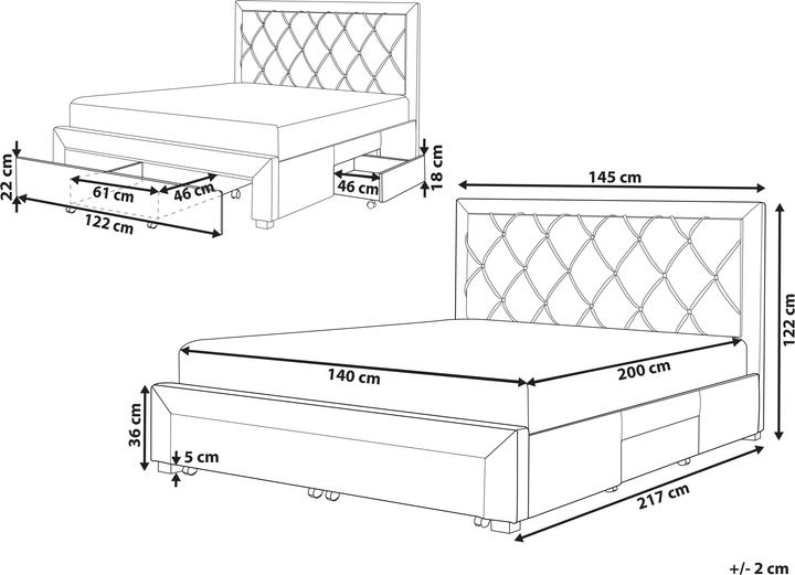 Produktbild Beliani Lievin (140 x 200 cm)