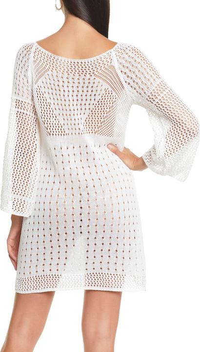 Produktbild Sellmark Damen Strandkleid mit 3/4-Ärmeln und Häkelmuster (M)