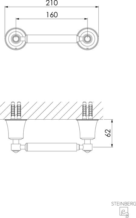 Actual product image Steinberg Seriess 550 paper roll holder, without lid, 5502800