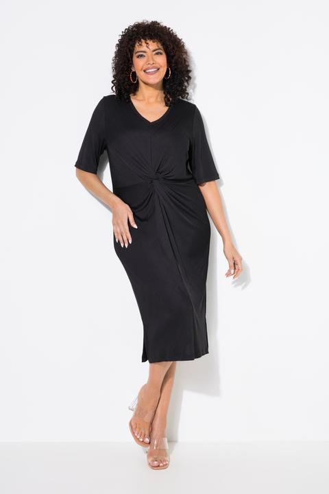 Produktbild Ulla Popken Jerseykleid, drapiert, V-Ausschnitt, Halbarm (42, 44)
