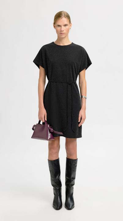 Image du produit Selected Glitzerndes Metallic Midikleid (S)