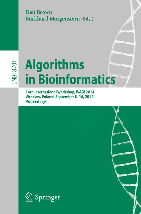 Algorithms in Bioinformatics (Englisch, Burkhard Morgenstern, Dan Brown, 2014)