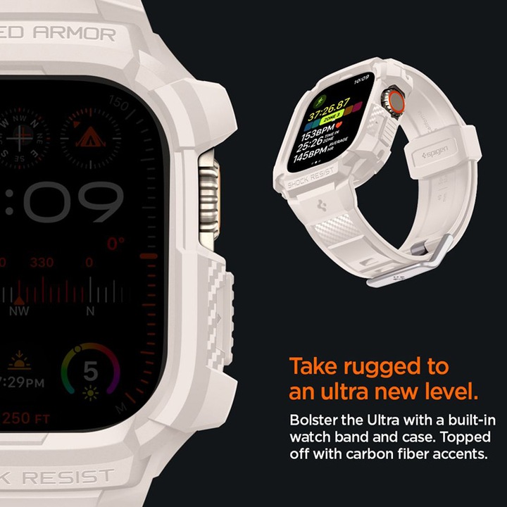 Actual product image Spigen Appl Watch Ultr 2/1 RugArmProDnBg