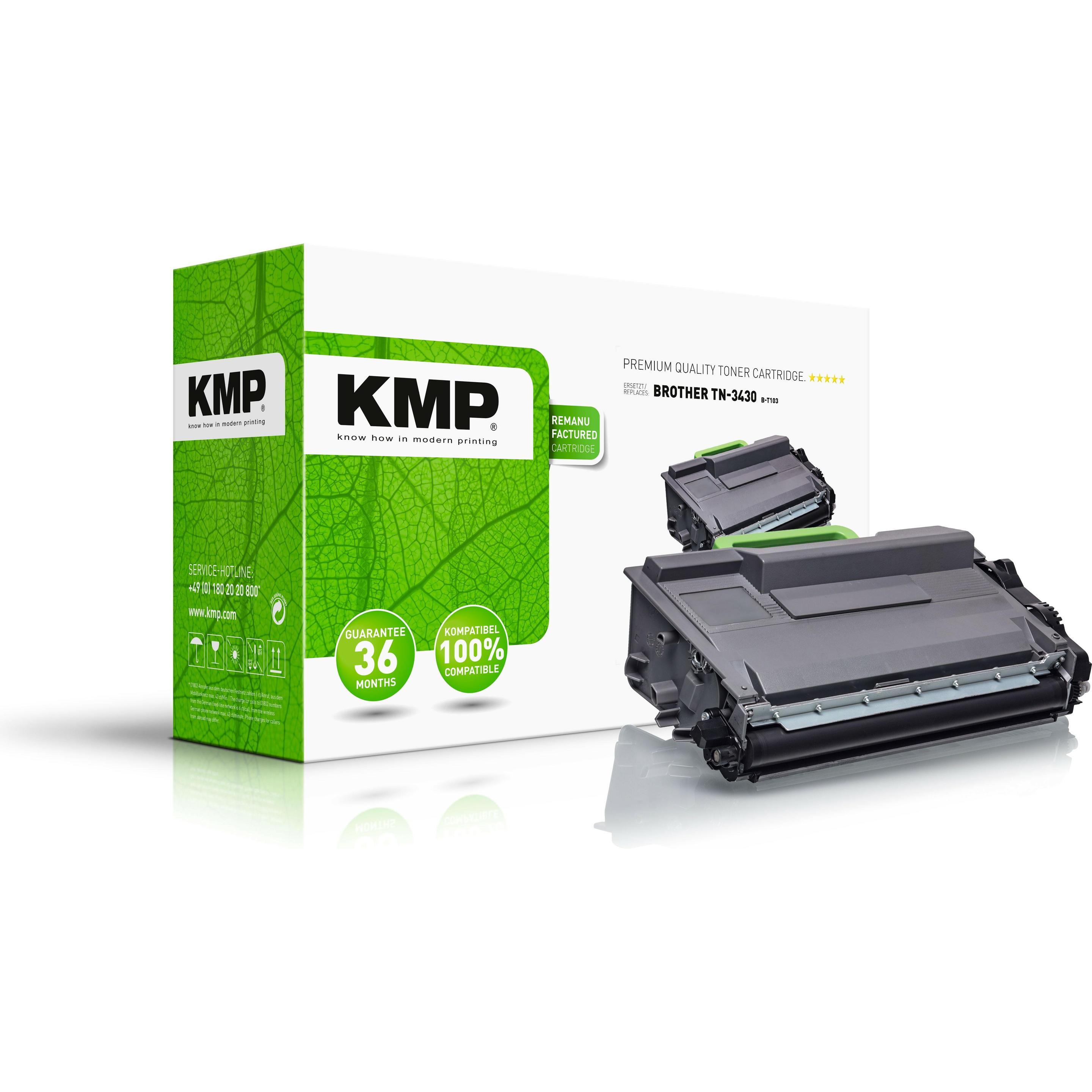 KMP, Toner, B-T103 Toner kompatibel mit Brother TN-3430 (BK)