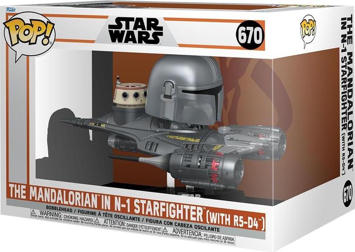 Image du produit Funko Star Wars : The Mandalorian POP! Rides Vinyl Figurine Mandalorian in N1 Starfighter 15 cm