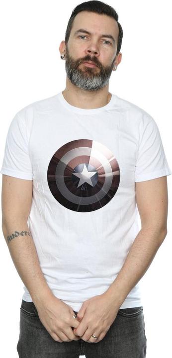 Actual product image Mens Captain America Shield Shiny T-Shirt (M)