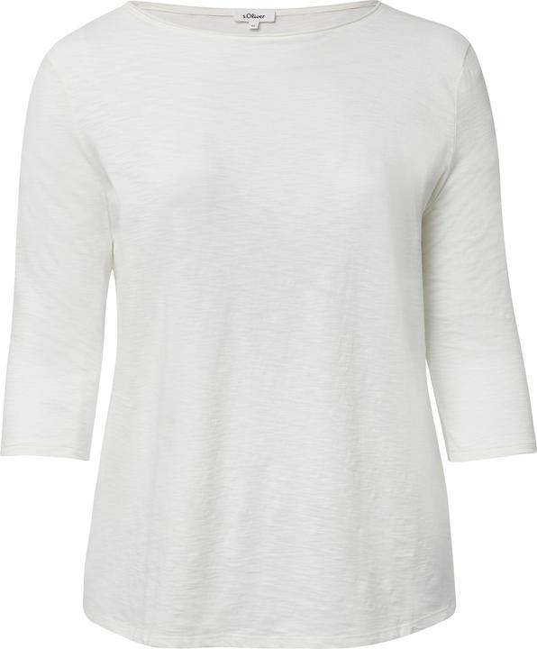 Produktbild S.Oliver T-Shirt Shirt mit Flammgarnstruktur und 3/4-Ärmeln (54)