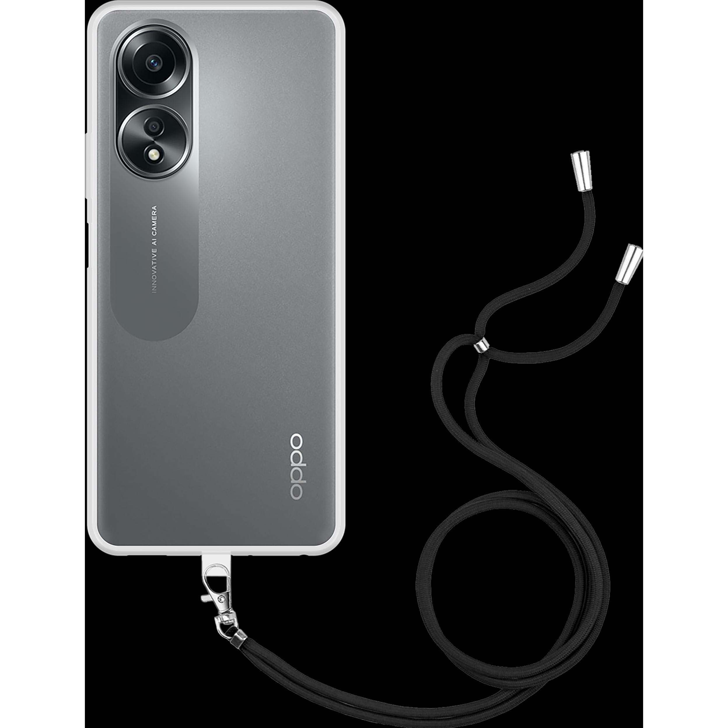 Thumbnail - Cazy Handykette Hülle Kompatibel mit Oppo A58 4G - Silikon Handyhülle mit Band Necklace Hülle -, Handykette, Transparent